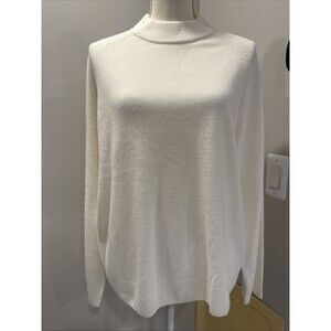 Studio Works Sweater size XL White acrylic Long Sleeve